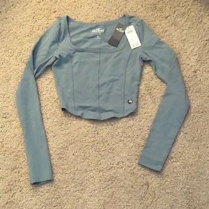 💙brand new hollister blue cropped baby tee 💙